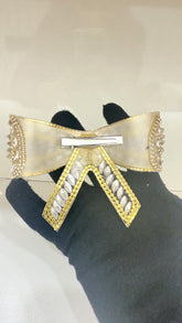 RHINESTONE CRYSTAL BOW HA-02
